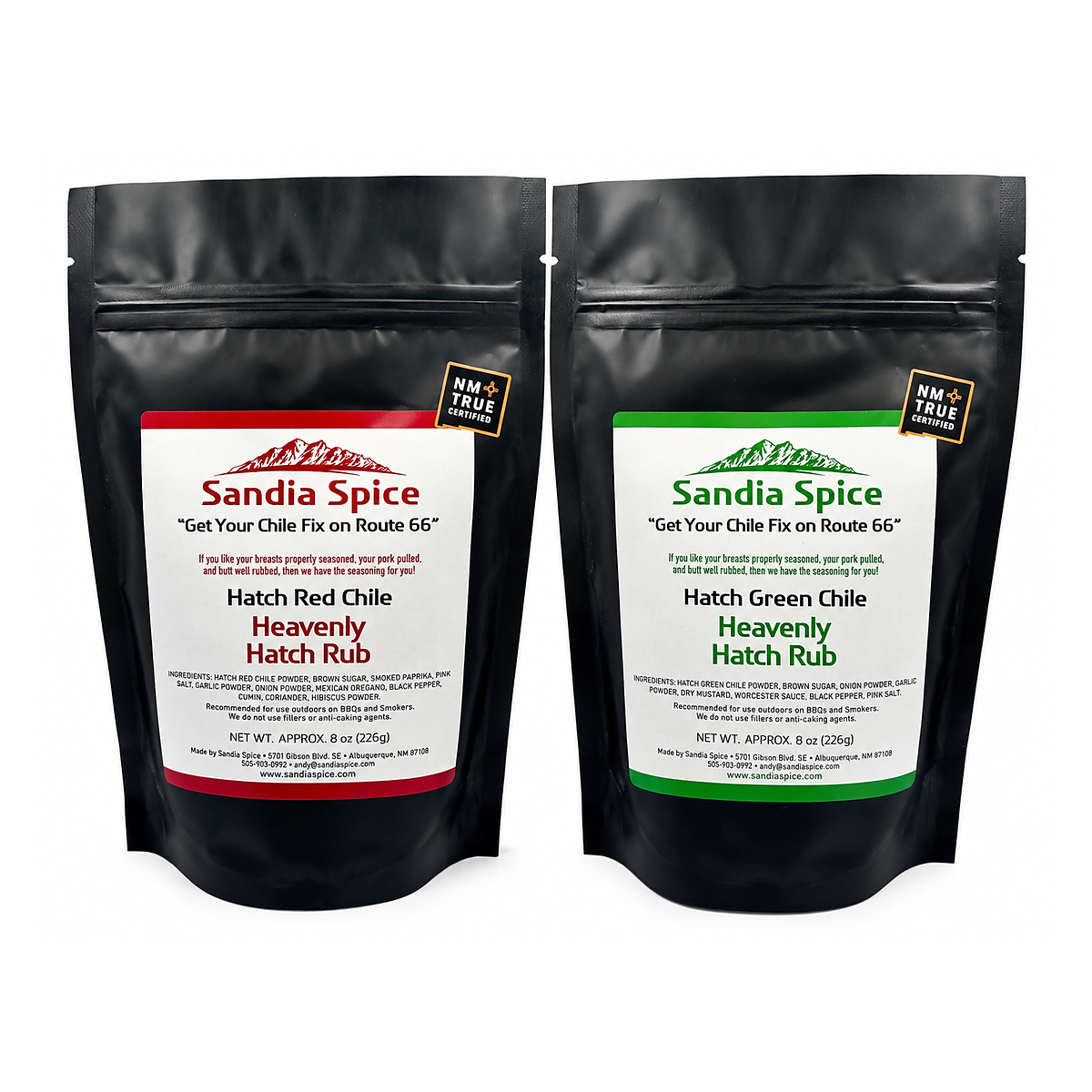Heavenly Hatch Red and Green Chile Rub Gift Pack by Sandia Spice